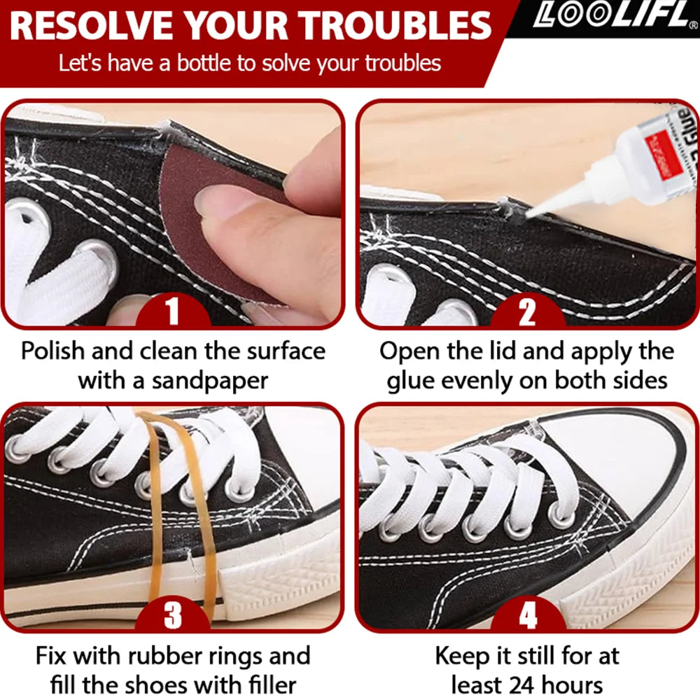 502 Super Glue Special For Shoes Repair Instant Quick Dry Strong Adhesive Sneakers Leather Shoe Rubber Sole Repair Glue