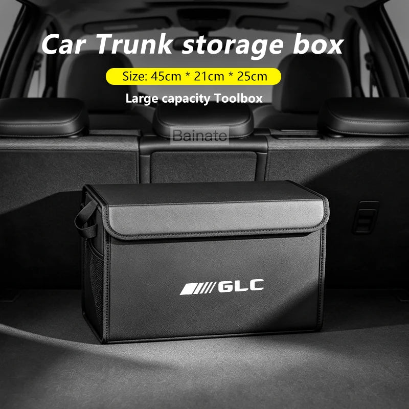Car Trunk Foldable Storage Box For Mercedes-Benz GLC C253 C254 X253 X254, Multi-Functional Auto Interior Storage Accessories