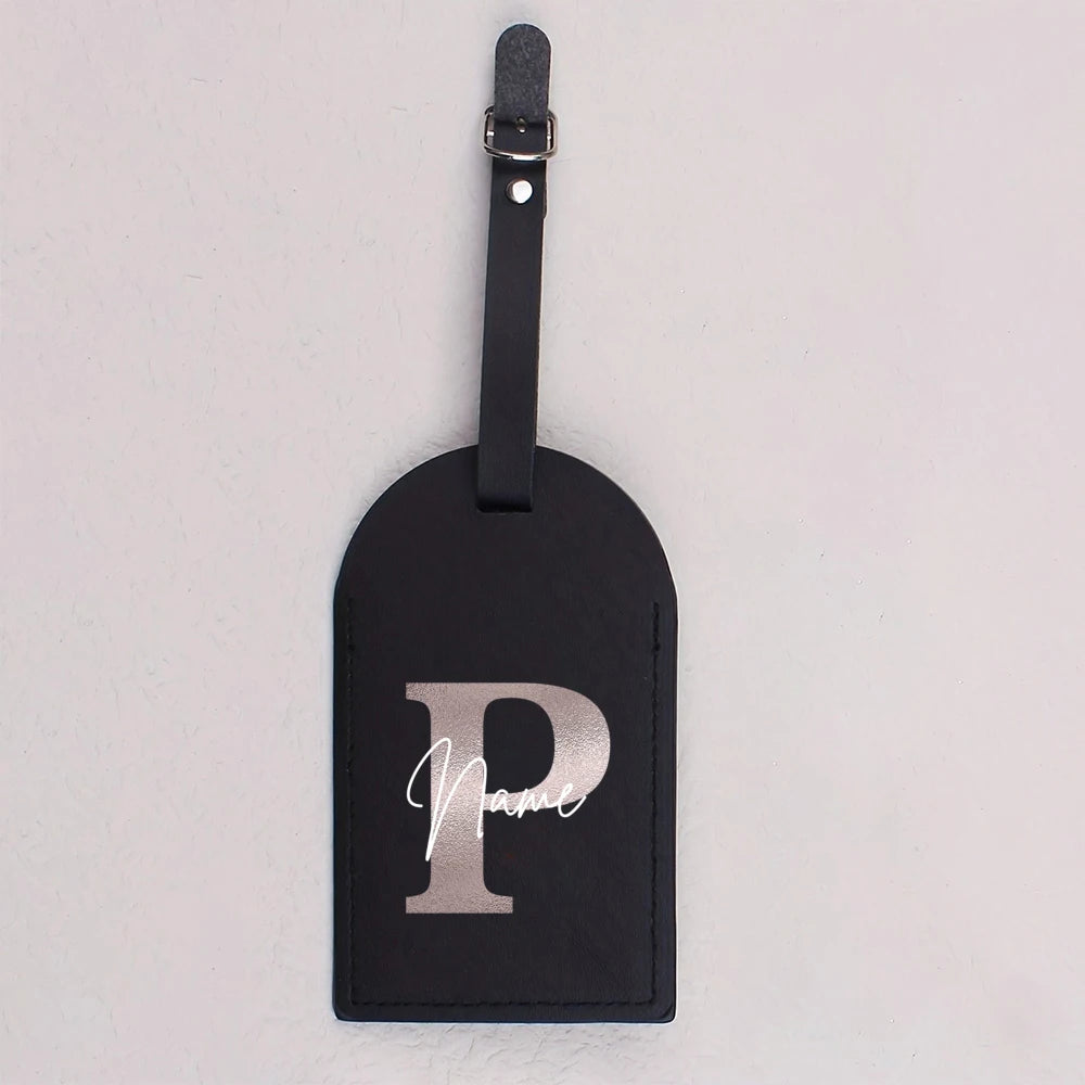 Personalised Monogram Luggage Tag PU Leather for Suitcase Baggage Handbag Tags Travel Bag Suitcase Label Tag Best Gift