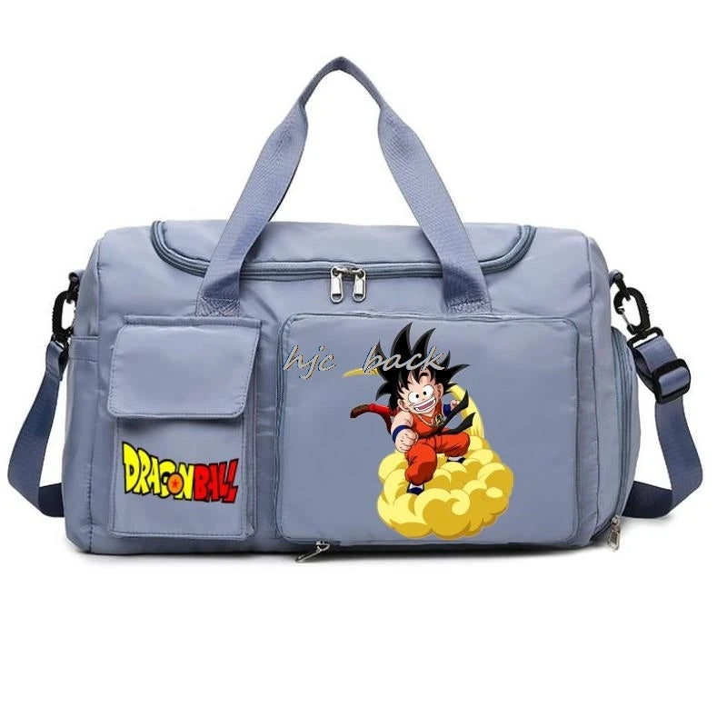 Fashion Dragon Ball Print Large Capacity Storage Bag Shoulder Bag Camping Accessories Dry/wet Separation Travel Bag
