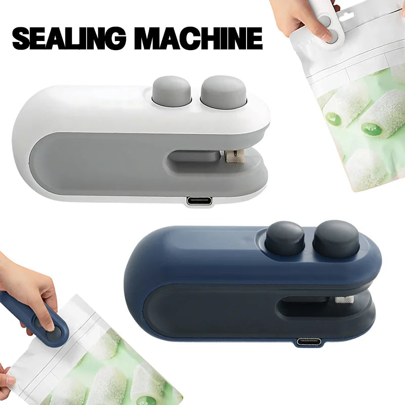 Mini Heat Bag Sealing Machine Portable Plastic Bag Clip Sealing Machine Package Sealer Bags Food Packaging Heat Sealer