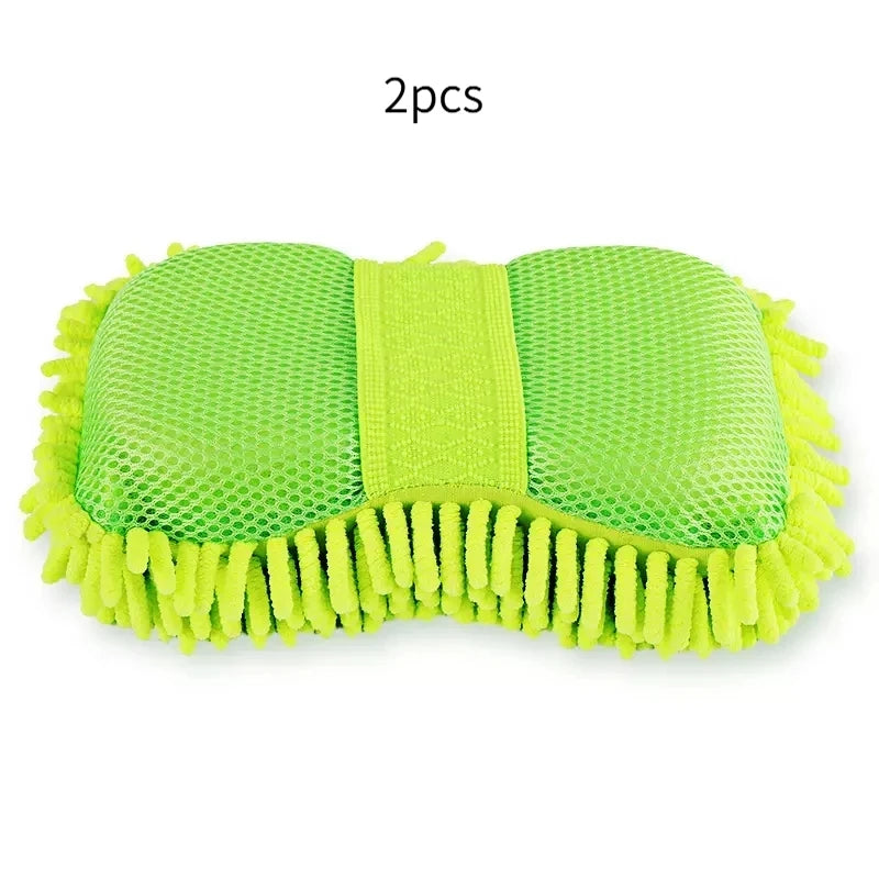 Microfiber Car Cleaning Kit, Wash Sponge, Detailing Brush & Washing Gloves, Multi-purpose Auto Care Styling Accessories