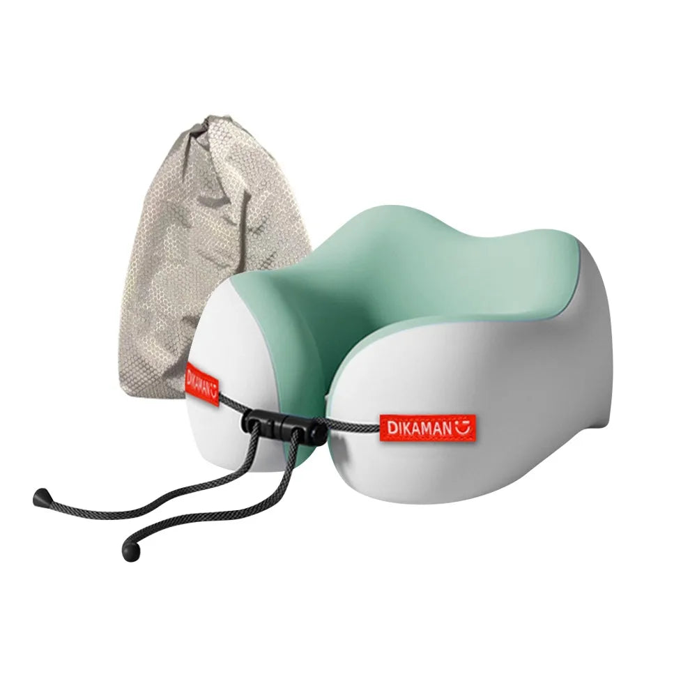 Portable U-shaped Pillow Press-inflatable Ergonomic Travel Pillow Double Hump Design Cervical Pillow