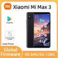 Global Firmware Xiaomi Max 3 Smartphone Snapdragon636 Back Fingerprint 6.9 inch 12MP Bluetooth 5.0 Android Smartphone Used Phone