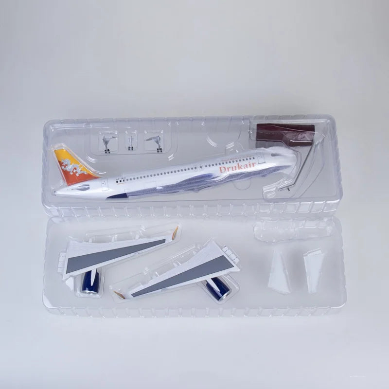 47cm Airplanes A320 Neo Drukair Airlines Plastic Model Plane Toy  With Landing Gear Wheels Light Collectible Display Gift
