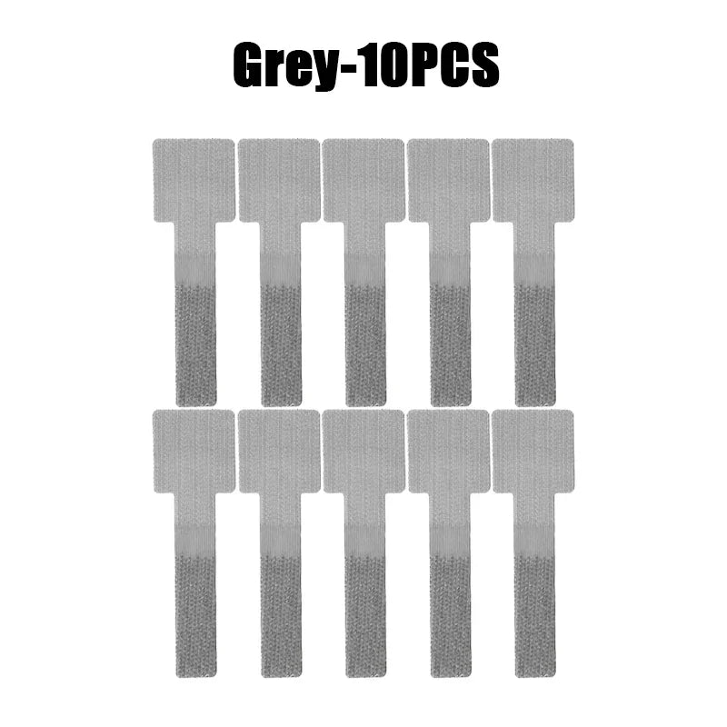 10-100Pcs Reusable Cable Tie Velcro Ties Self-Adhesive Power Cord Cable Holder Adjustable Cord Storage Desktop Organiser Manager