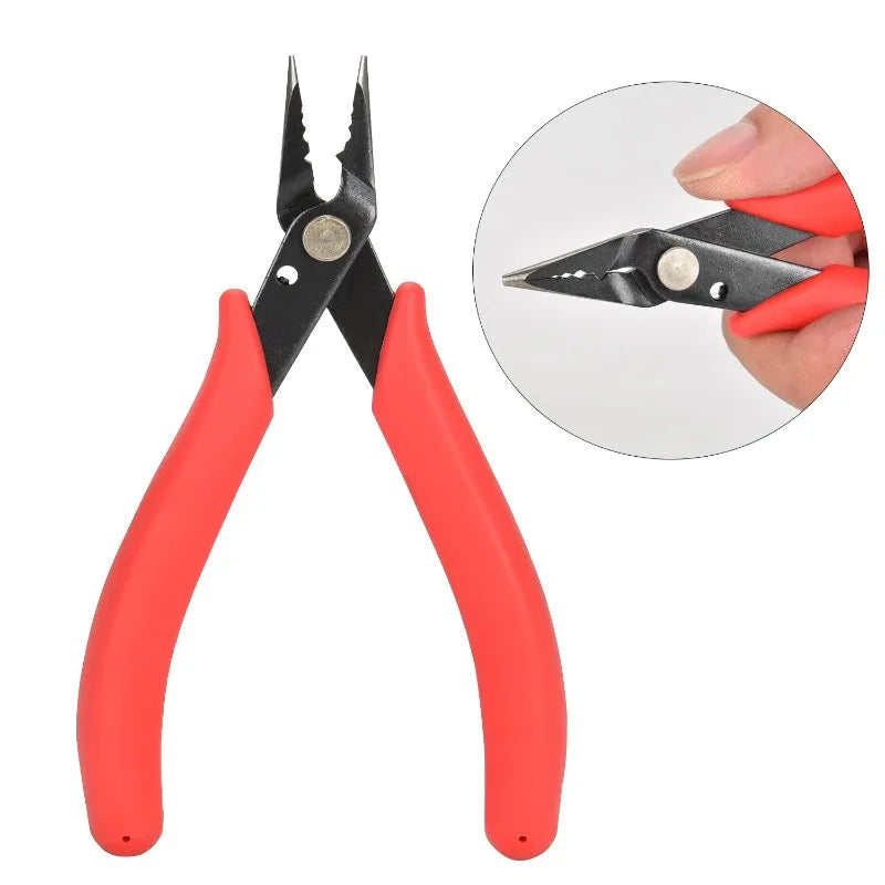 45# Carbon Steel Jewelry Pliers for Jewelry Making Supplies Crimper Pliers for Crimp Beads Red Crimping Pliers