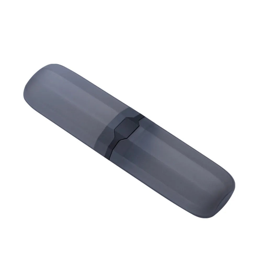 4Pcs Portable Plastic Toothbrush Case Travel Brush Holder Toothbrush Storage Box Gray Blue White Transparent Black Transparent