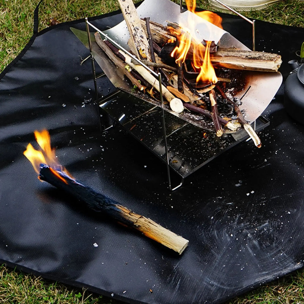Fire Retardant Blanket Portable Handle Fireproof Cloth Fireproof Mat Reusable Outdoor Gear Tear-Resistant for Travel
