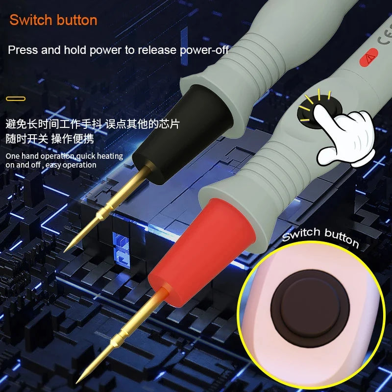 B&R B20A 1000V 20A Universal Multimeter Voltmeter Ammeter Test Lead Probe Wire Pen Cable With Power Button Switch Start
