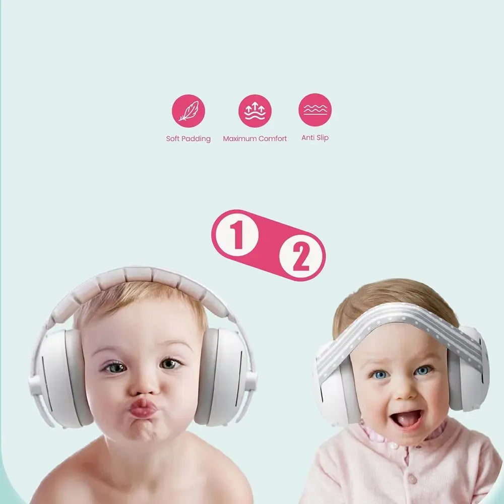 Convertible Design 2-in-1 Baby Ear Muffs Comfortable Noise-proof Toddler Noise Reduction Earmuffs Sleep Improvement