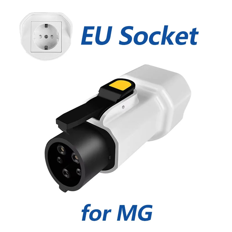 EVqiaoyi Type1 V2L Discharger Adapter with EU Socket Vehicle to Load Plug for IONIQ 5/6 KIA EV6/9 MG for Outdoor Power Supply