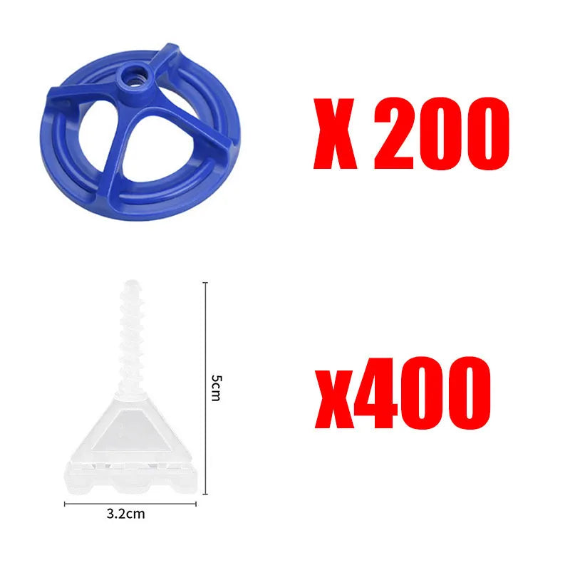 50-600pcs Spiral Ceramic Tile Leveling System Tile Leveler Spacer Baseplates for Tile Laying Wall Floor Fixing Construction Tool