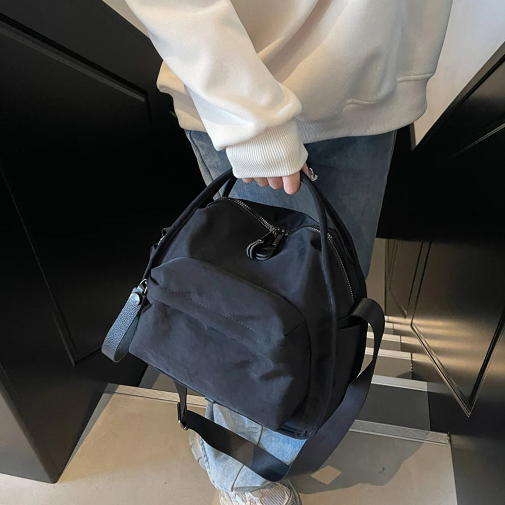 Women Lightweight Sling Bag Large Capacity Casual Crossbody Bag Solid Color Versatile Shoulder Bag Travel Shopping Work Date Bag