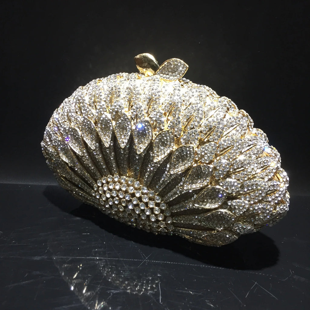 Woman Crystals Dinner Party Evening Clutch Bags Gems Handbag Diamond Evening Bag Wedding Bridal Purse Gala Banquet Purses