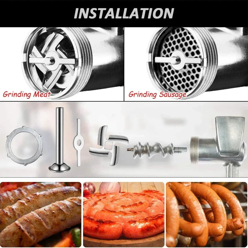 5 # Stainless Steel Sausage Filling Tube Kit for Meat Grinder, Sausage Filling Tube Accessory for Kitchen Vertical Mixer