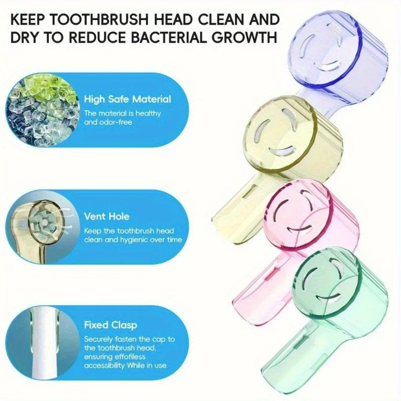 Universal Electric Toothbrush Head Protective Cover With Cap Toothbrush DustProof Cover Plastic Travel Portable Toothbrush Case