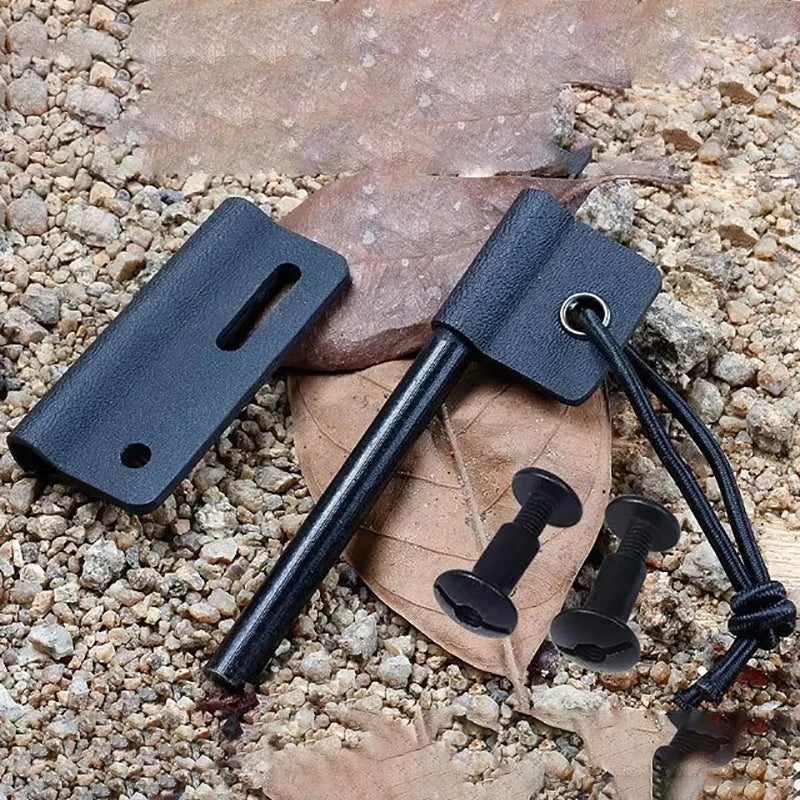 Outdoor Magnesium Stick Flint Camping Fire Equipment Wilderness Survival Tool with K Sheaths Rescue Equipment Emergency EDC Tool
