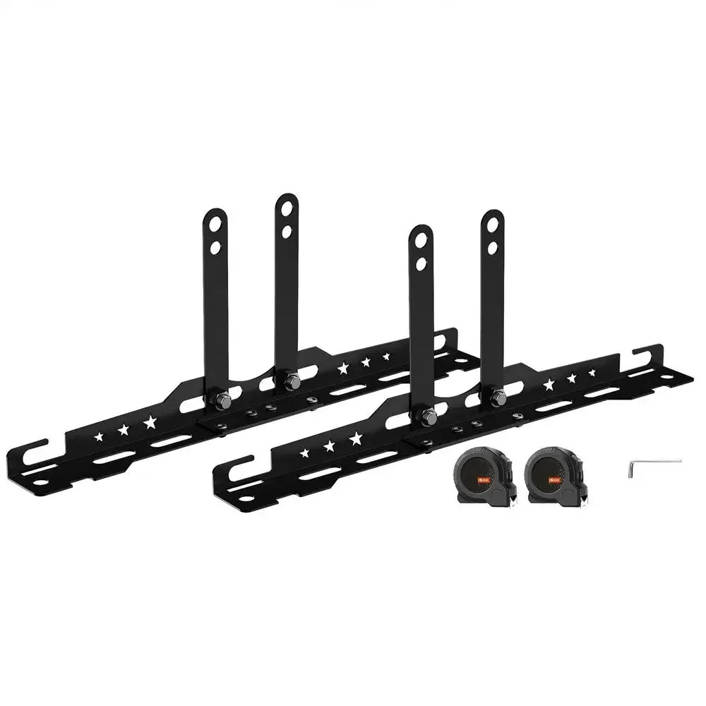 2pcs Car Wheel Alignment Tool With 2 Measuring Tapes Adjustable Auto Wheel Leveling Aligner Heavy Duty Wheel Balancing Plates