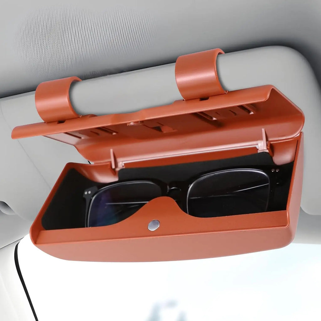 Magnetic Attraction Sun Visor Glasses Box Multi-functional Durable Auto Sunglasses Holder Auto Storage Holder Car Storage Tools