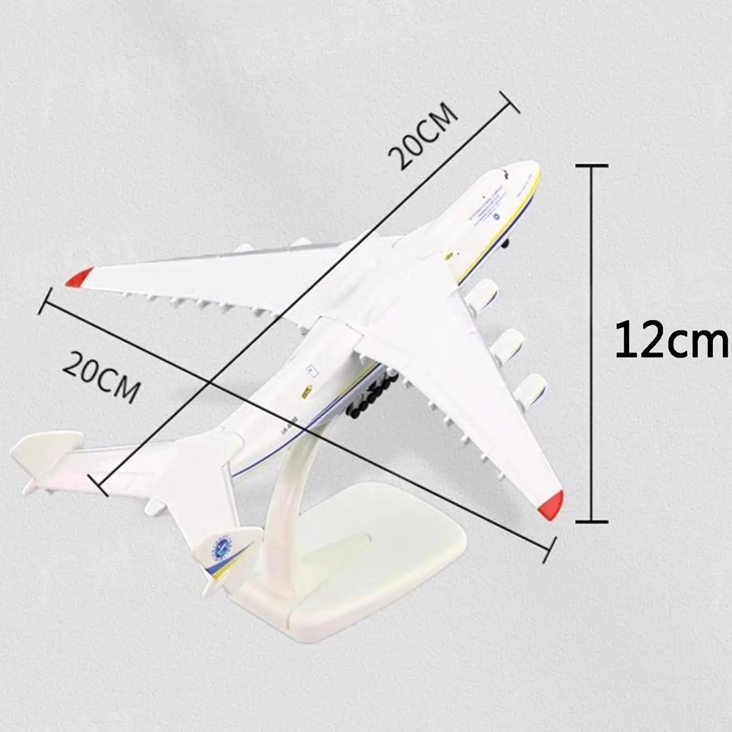 Ukrainian Painted Antonov AN225 1/400 20cm Large Transport Aircraft Alloy + ABS Simulation Airplane Model