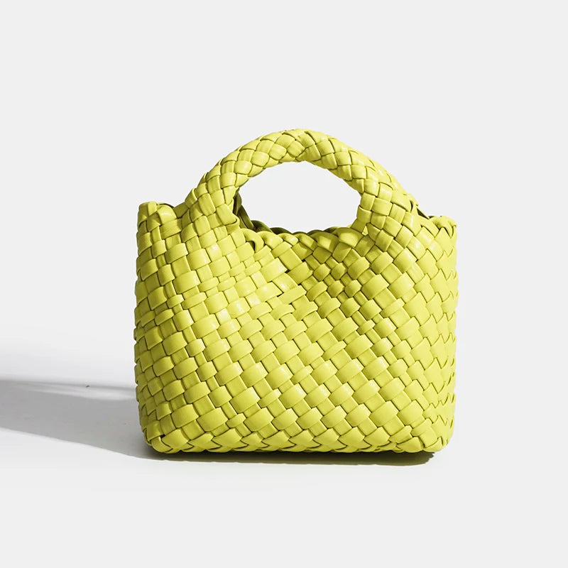 Women Handbag Fashion Woven Pattern Small Pu Leather Tote Bag Retro Top Handle Bag Casual Daily Commute Shopping Portable 2026