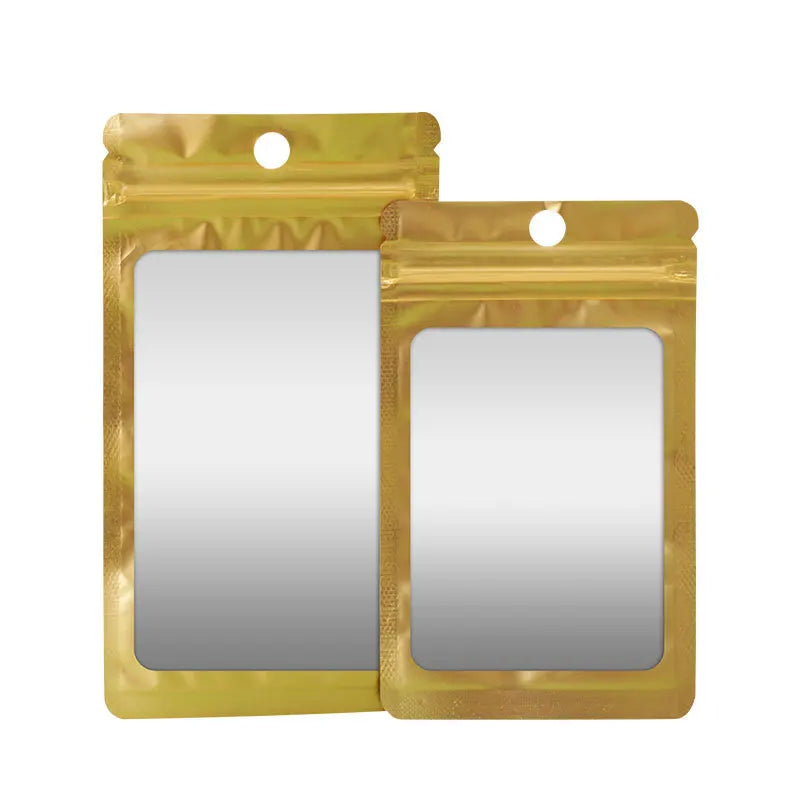 100 Colorful Aluminum Foil Ziplock Bags for Jewelry Storage, Matte Bags, Sealed Gift Packaging Bags, Printed Logo