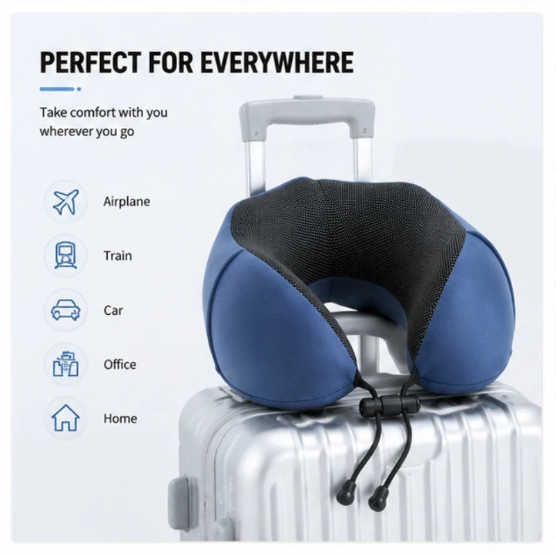 Airplane Special U-Shaped Travel Pillow, Soft Memory Foam Cervical Cushion for Daily Long-distance Travel