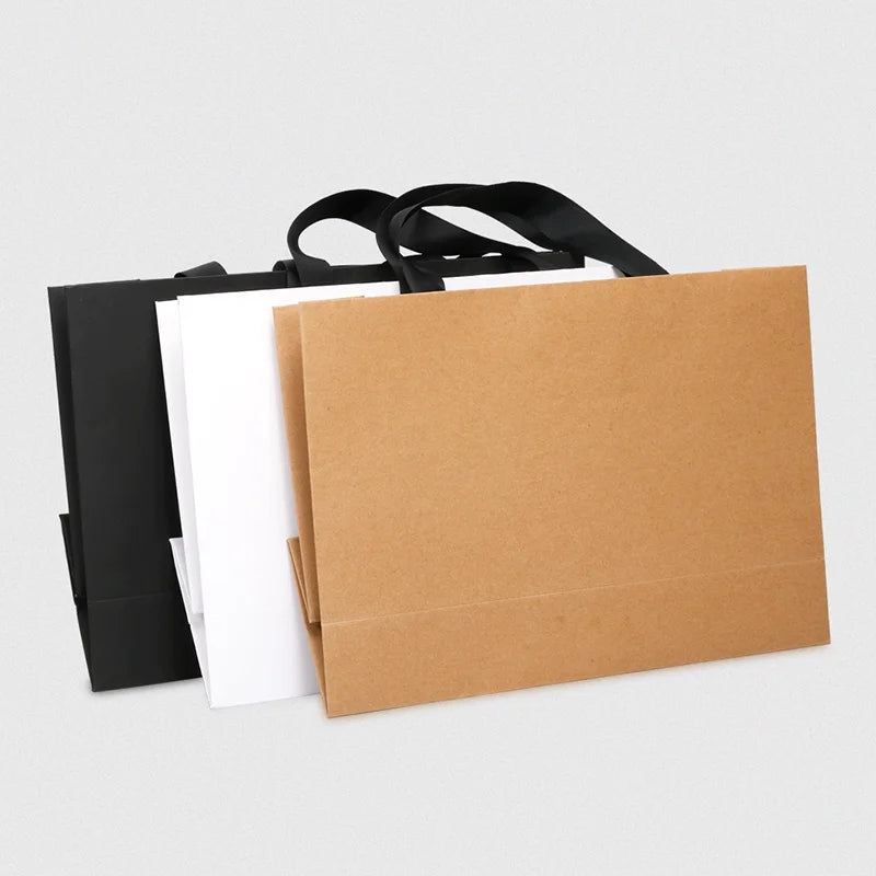 10pcs Tote Bags Custom Garment Bags Store Shopping Bags Clothing Jacket Packaging Paper Bags Custom Printing Store Name Logo