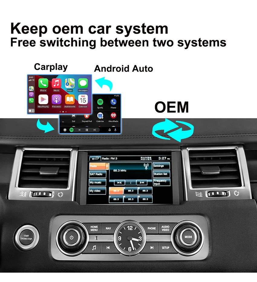 Original Screen Upgrade Wireless Carplay Android Auto Adapter  For Land Rover DISCOVERY 4 2011-2016 Bosch System Supports camera