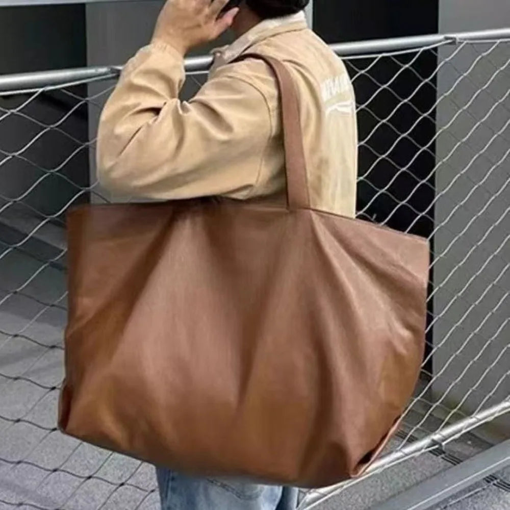 Large Capacity Tote Shoulder Bag Soft PU Leather Shopper Purses and Handbag NEW Designer Bags for Women Commuting Shopper Female