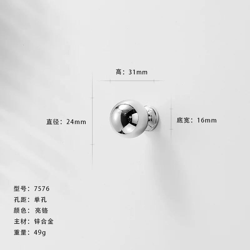 Bright Chrome Silver Wardrobe Door Handle Modern Minimalist Zinc-Alloy Pull for Cabinet Shoe Cabinet  Drawer Furniture Hardware