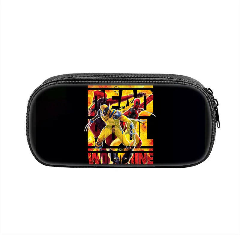 Popular Movies Deadpool Pencil Cases Fun Cartoon Anime Pen Box Bag for Student Big Capacity School Supplies Zipper Pencilcases