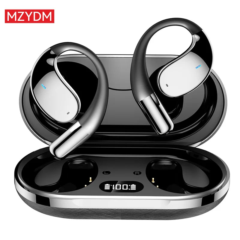3-in-1 AI Translation Earbuds Q39 Wireless Bluetooth 5.4 Earphones LED Display Noise Canceling Ear Clip Sport Headphones Headset