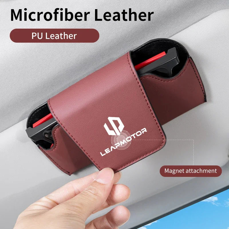 Car Sun Visor Glasses Case Sunglasses Holder Storage Box For Leapmotor C11 C10 B10 C16 C01 T03 Car Interior Accessories