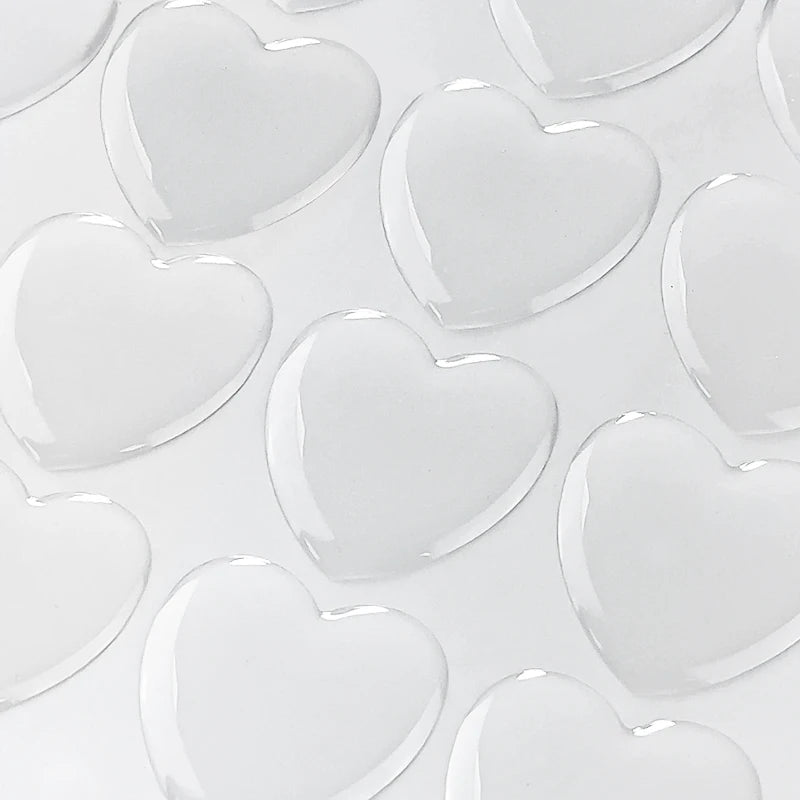 50/100/200/500pcs 3D Clear Epoxy Stickers Round Square Heart Oval Dome Adhesive Stickers Domed Cups for DIY Jewelry Making