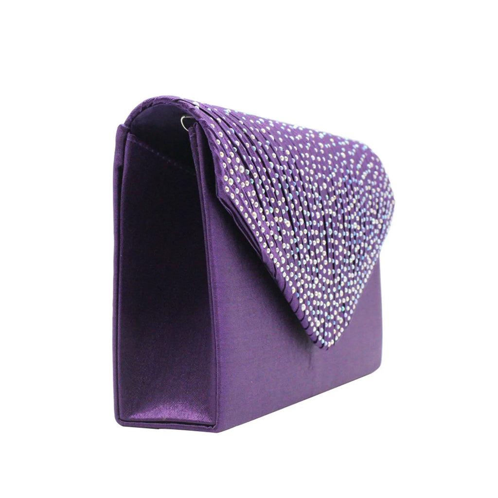 Women's Fashion Elegant Ribbon Diamond Clutch Evening Prom Handbag Light Luxury Single Room Bag For Party Wedding Nightclub