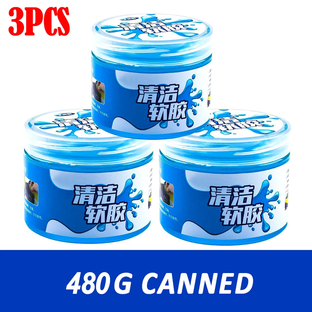 3PCS Car Cleaning Gel Air Vent Outlet Dashboard Laptop Cleaning Tool Wash Mud Dust Remover Dirt Clean Car Cleaning Accessories