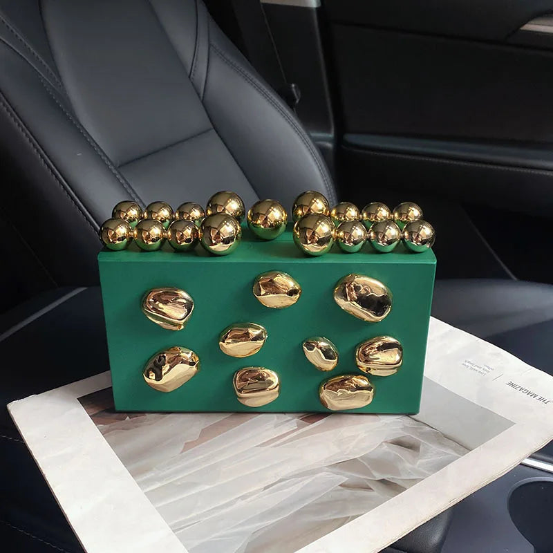 Simple irregular block box bag popular fashion temperament light luxury personality hand messenger bag