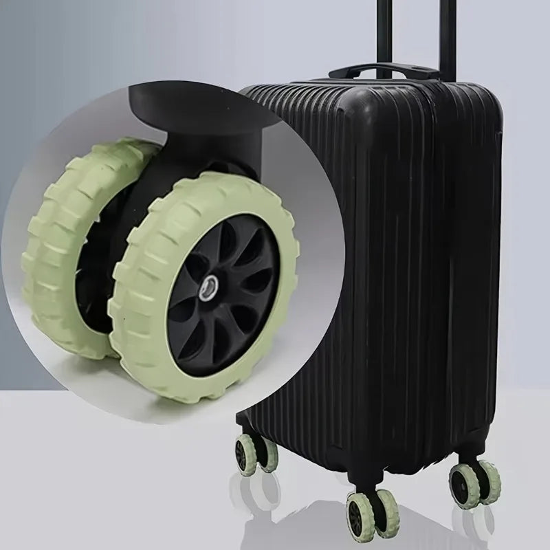 8pcs/set Silicone Luggage Wheel Protective Covers, Scratch Protection Covers for Universal Wheels.Essential Travel Accessorie.