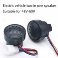 2 in 1 Bike SUV Horn Electric Horn LED 48/60V Universal Electric Motorcycle Horn Motorbike Replacement Electric Horn Car H9EE