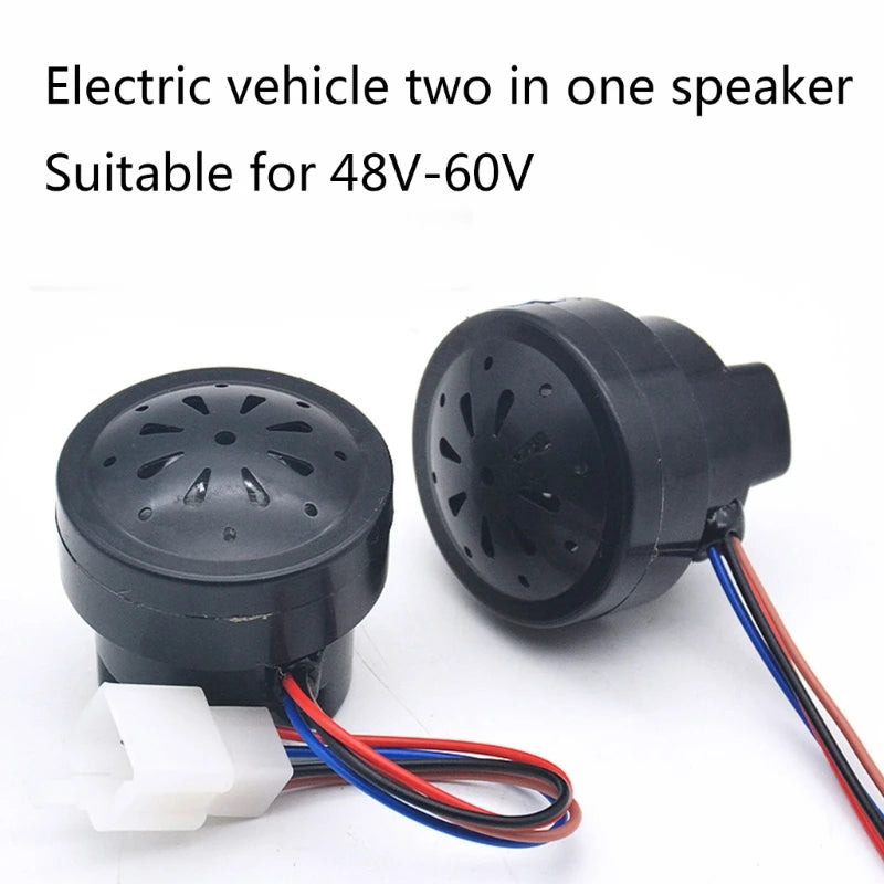 2 in 1 Bike SUV Horn Electric Horn LED 48/60V Universal Electric Motorcycle Horn Motorbike Replacement Electric Horn Car H9EE