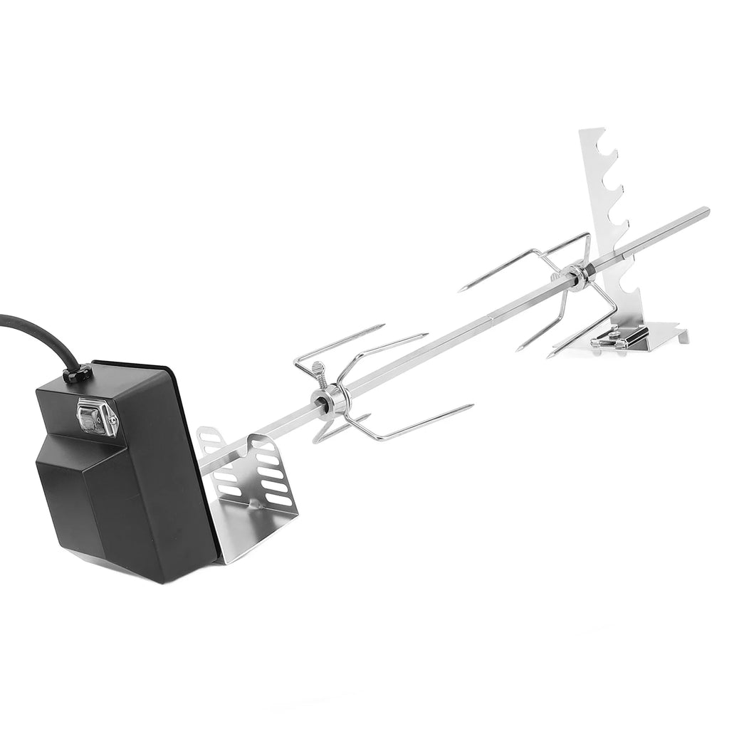 Rotisserie Grill Kit 15kg Load Bearing 2.5rpm/min Switch Stable Rotating Motor Stainless Steel Heavy Duty Rotisserie Kit