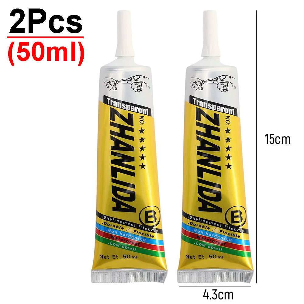50ML/15ML Repair Glue Repair Glue with Precision Applicator Tip for Book Phone Screen Frame Bonding and Battery Back Cover