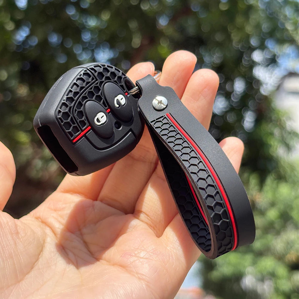 Silicone Car Key Case Cover With Keychain For Skoda Octavia Mk1 For VW Fox For Seat Cordoba Leon Sate Mc1 Ibiza 6L