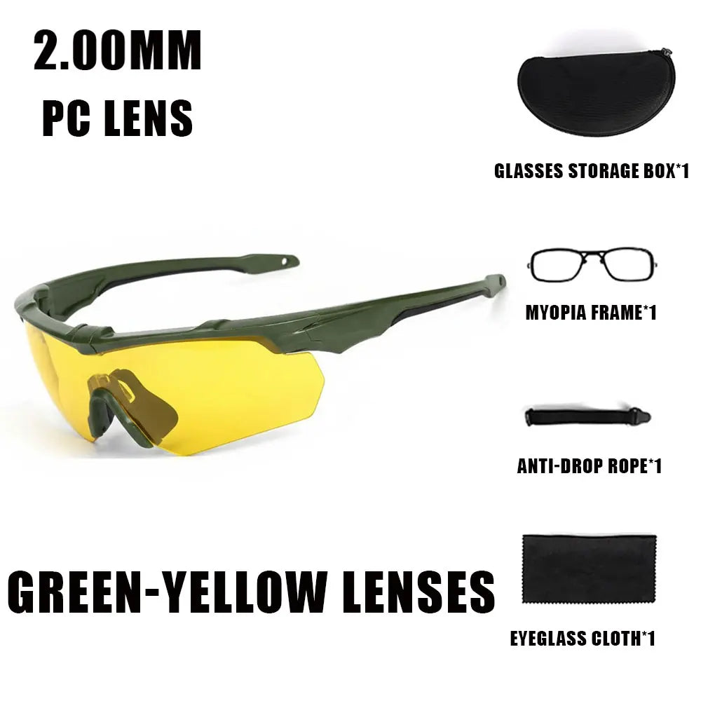 New Outdoor Military 2.0MM Tactical Goggles Windproof Dustproof CS Shooting UV400 Safe Protective Glasses Mountaineering Gafas
