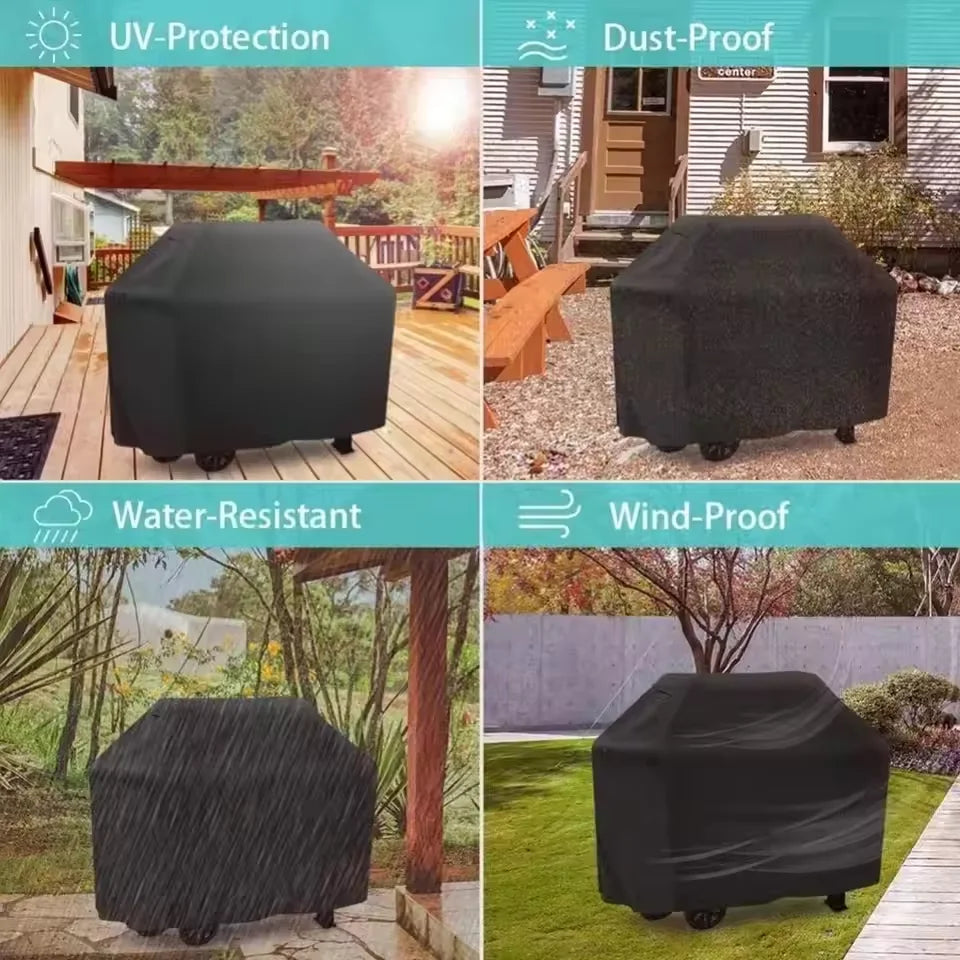 Barbeque Grill Cover Outdoor Dustproof Waterproof Oxford Cloth Multifunctional Dustproof Rainproof Outdoor BBQ Stove Cover