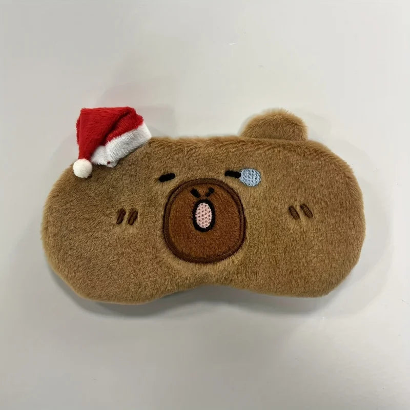 Cute Capibala Sleep Eye Mask, Light Blocking, Men and Women Napping, Eye Protection, Relieve Fatigue