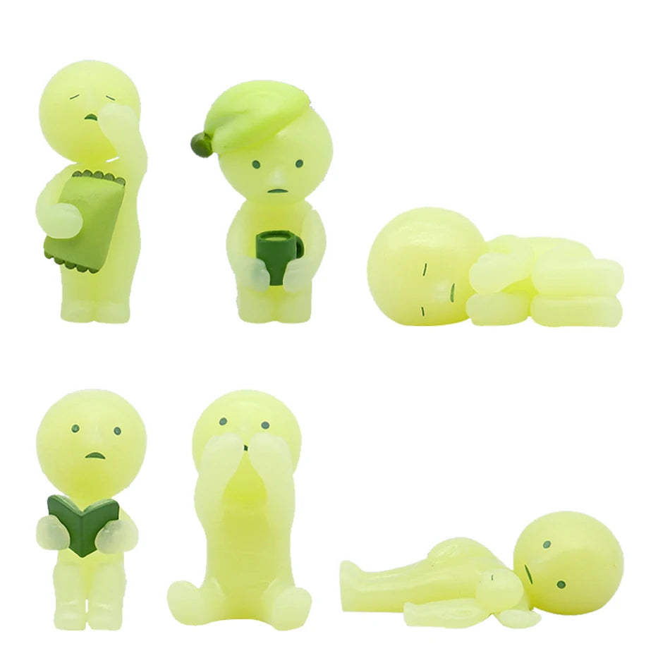5 Multiple Series Noctilucent Green Doll Blind Mystery Box Action Figures Decoration Desktop Model Toy For Gift Surprise