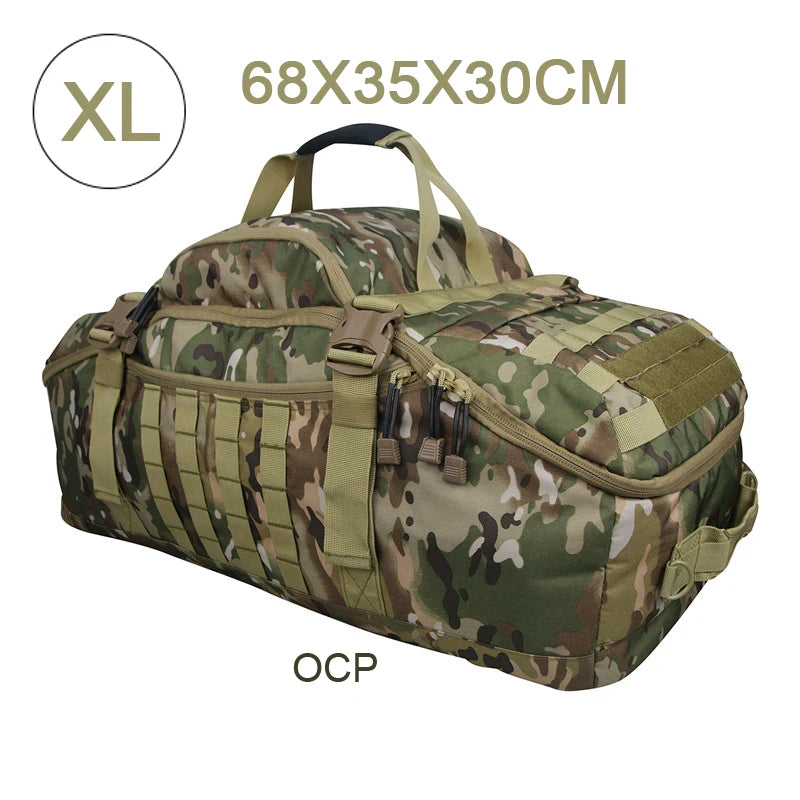 25L 45L 80L Sport Travel Bag Molle Tactical Backpack Gym Fitness Bag Large Duffle Bags for Camping Hunting Fishing